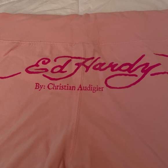 Ed Hardy Pink Graphic Sweatpants - Picture 7 of 9
